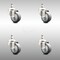 Service Caster 3 Inch 316SS Thermoplastic Rubber Wheel Swivel 1/2 Inch Threaded Stem Caster Set SCC-SS316TS20S314-TPRB-121315-4 - alternate 1